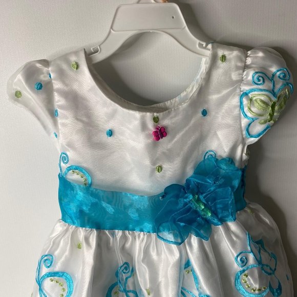 Butterfly Dress toddler Baby Girl 18-24 months Petticoat Lined Photo Shoot - Picture 5 of 10